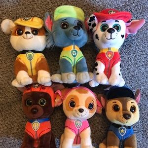6 plush Paw Patrol set